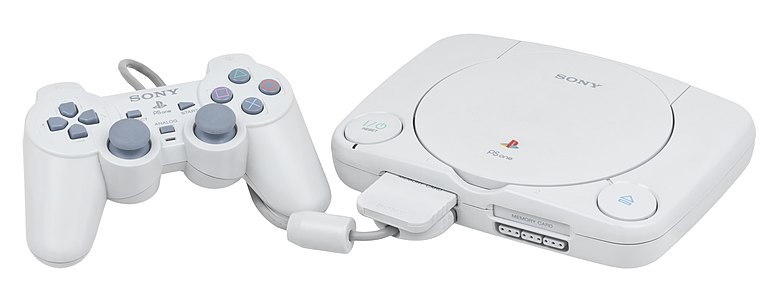 The smaller PSone without an LCD attached.