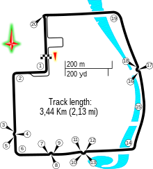 Layout of the Beijing Olympic Green Circuit