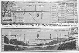 Plan des Unterwassertunnels (1906)