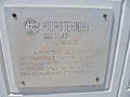 Placa de la empresa constructora yugoslava Hidrotehnika