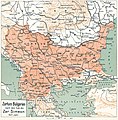 Bản đồ của Bulgaria trong lớn nhất của nó mở rộng lãnh thổ dưới Đại Simeon