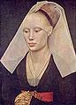 Portret van een dame (róndj 1460) Rogier van der Weyden
