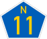 National route N11 shield