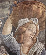 Sandro Botticelli La jeunesse de Moïse (détail).