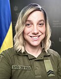 Sarah Ashton-Cirillo, American former journalist who has worked as a spokesperson for Ukraine's Territorial Defense Forces Sarah Ashton-Cirillo.jpg