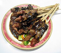 Sate hati kambing, sate gan dê