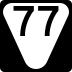 State Route 77 marker