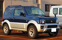 Jimny Sierra (JB43; 2012 facelift) with front mesh grille and two-tone exterior colour