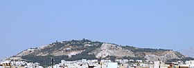 Vue de la partie sud des Tourkovoúnia depuis la colline Filopappou.