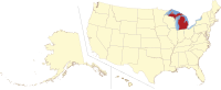 United States highlighting Michigan