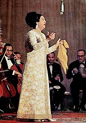 Umm Kulthum was an Arab singer, songwriter, and film actress (1920s-1970s). She has been named among the "200 Greatest Singers of All Time". Umm Kulthum4.jpg