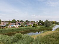 Zicht op de wijk vanaf de Huissensedijk