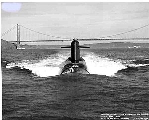 USS Woodrow Wilson (SSBN 624) заходит в гавань Сан-Франциско, 1964 год
