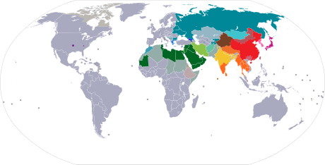 Predominant national and selected regional or minority scripts
Alphabetic
[L]ogographic
and [S]yllabic
Abjad
Abugida
.mw-parser-output .legend{page-break-inside:avoid;break-inside:avoid-column}.mw-parser-output .legend-color{display:inline-block;min-width:1.25em;height:1.25em;line-height:1.25;margin:1px 0;text-align:center;border:1px solid black;background-color:transparent;color:black}.mw-parser-output .legend-text{}
Latin
Cyrillic
Greek
Armenian
Georgian
Hangul
Hanzi [L], [S]
Kana [S] / Kanji [L]
Arabic
Hebrew
North Indic
South Indic
Ethiopic
Thaana
Canadian syllabic Writing systems worldwide.svg