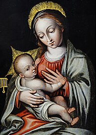 Vierge à l'enfant dite Vierge au gril - Rodrigo de Holanda dépôt du Musée du Louvre.