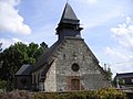 Kirche St. Martin in Wiège, dahinter Reste des Schlossparks