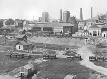 The Allentown Rolling Mill Company, a sizable 19th and early 20th century iron and steel manufacturer on Washington Street in Allentown, in 1889 1889 - Allentown Iron Works.jpg