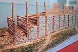 Model of a Pfostenschlitzmauer wall of the "Altkönig-Preist" type