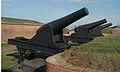 8-inch Rodman Guns Fort McHenry, Maryland. They are mounted on post-war front pintle carriages.
