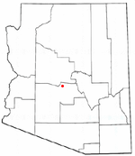 Location in Maricopa County and the state of Arizona