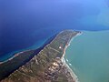 An aerial view of Cape Farina from the west