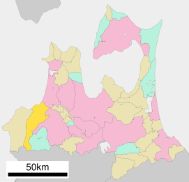 Lokasi Ajigasawa di Prefektur Aomori