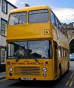 Bristol double-decker school bus in Wales