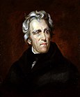 Portretul lui Andrew Jackson, 1824, folosit începând din 1928 pe fața bancnotei de 20 de dolari