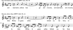 comparison of corresponding measures in the secular model and an aria