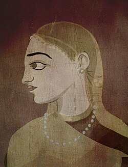 Ilustrasi Banowati, istri Duryodana dalam wiracarita Mahabharata.
