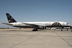 Die Boeing 757-200 (N524AT) der Fly Jamaica Airways, noch in der Bemalung der ATA Airlines