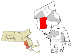 Location in Bristol County in Massachusetts