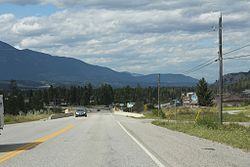 Looking north at Canal Flats on BC93 / BC95