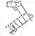 plan du premier étage du château de Buoux