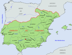 Emirate of Córdoba in 929 (green)