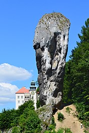 Massue d'Hercule avec château derrière. Juillet 2016.