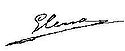 Elena of Montenegro's signature