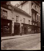 Eugène Atget : Entrée du passage Molière, 157 rue Saint-Martin (1908).