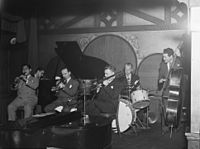 Ernie Caceres, Bobby Hackett, Freddie Ohms et George Wettling, Nick's