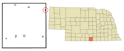 Location of Campbell, Nebraska