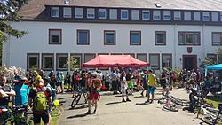 Kloster während des Gäsbock Mountainbike-Marathon