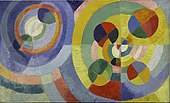 1930, Circular Forms, oil on canvas, 67.3 × 109.8 cm, ソロモン・R・グッゲンハイム美術館, New York, Gift by Andrew Powie Fuller and Geraldine Spreckels Fuller Collection, 1999