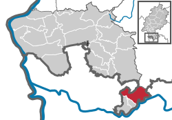 Elhelyezkedése Hessen térképén