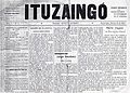 Portada del diario Ituzaingó (1914)