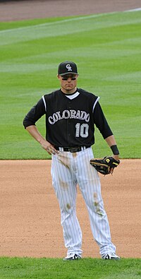 Jeff Baker im Trikot der Colorado Rockies