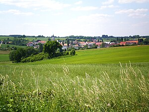 Opoles apriņķa ainava (Skats uz Kameņņikas ciemu Kameņņikas gminā)