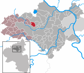 Poziția Kottenheim pe harta districtului Mayen-Koblenz