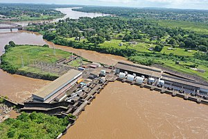 Ein Luftbild des Kraftwerks