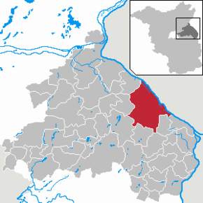 Poziția Letschin pe harta districtului Märkisch-Oderland