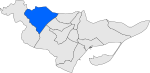 Localització de Mas de Barberans respecte del Montsià.svg